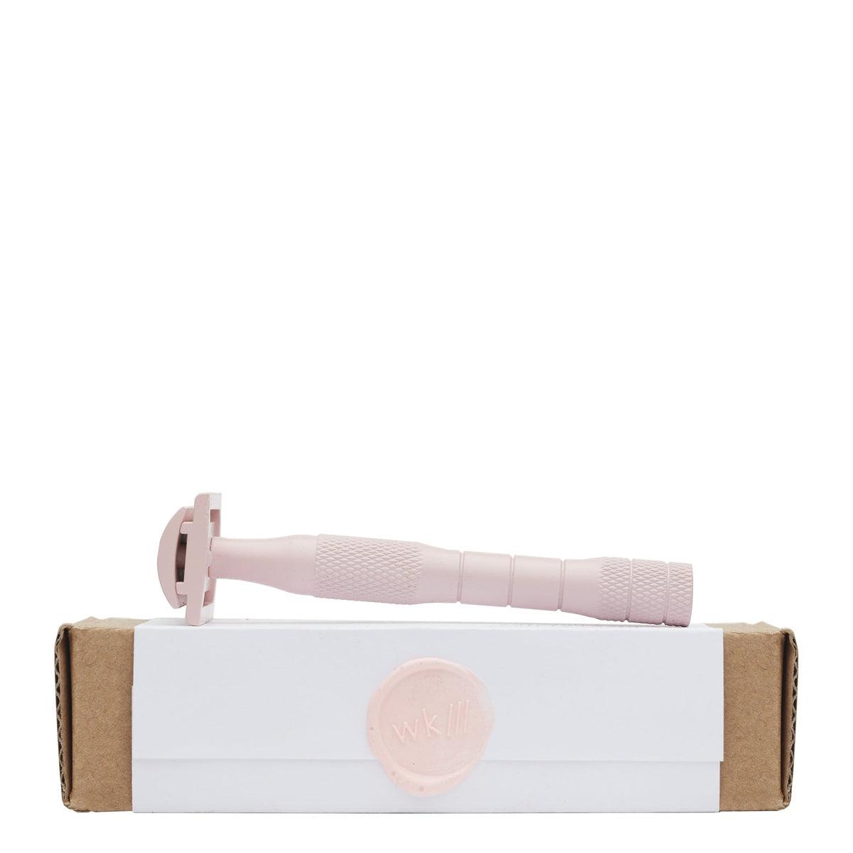 Premium Safety Razor for Men & Women - Dusty Rose Handle - Close & Smooth Shaving - Eco-Friendly & Reusable - Perfect for Travel, Home & Gifting
