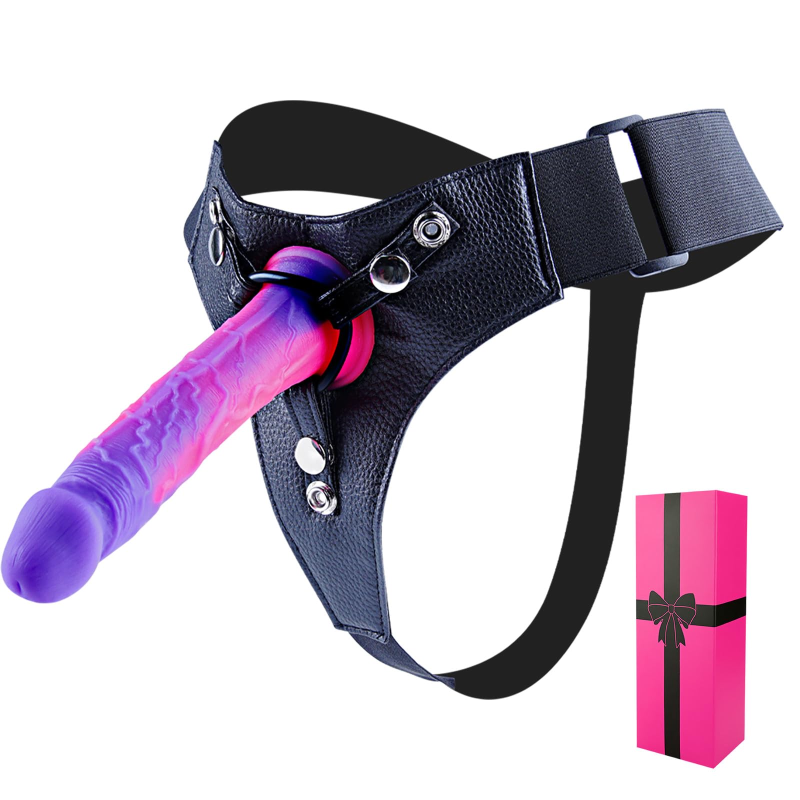 Beginner Strap-On Dildo Kit – 7 Inch Realistic Silicone Anal Toy with Adjustable Harness & Suction Cup | Soft Wearable Strap-On for Women, Couples & Lesbian Play | Perfect for Roleplay, Bondage & BDSM Scenes