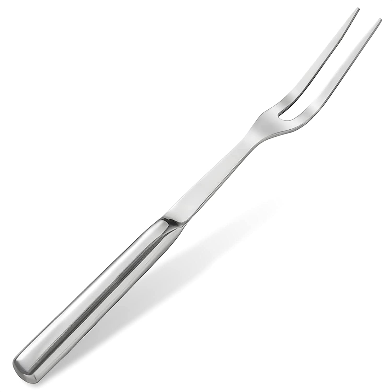 Premium Stainless Steel 11-Inch Two-Pronged Carving Fork - Heavy Duty Meat Fork for Cooking, Serving, and Grilling - Perfect for Roasts, Turkey, BBQ, and Holiday Meals