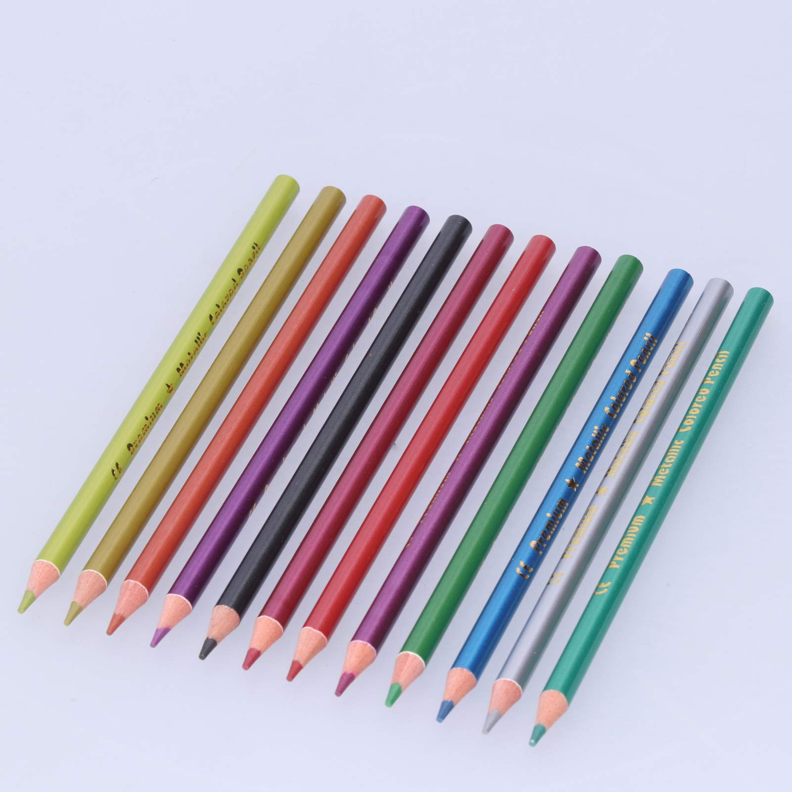 Professional Colored Pencils for Adults & Kids - Smooth Fluorescent Blue Leads for Sketching & Coloring