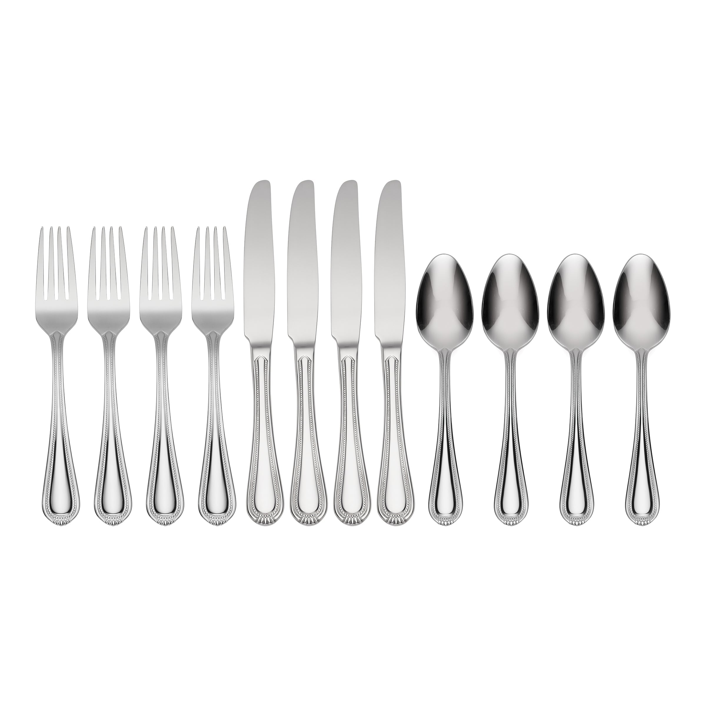 Countess 12-Piece Stainless Steel Flatware Set - Elegant Silverware for Everyday Dining, Dinner Parties & Gift Giving