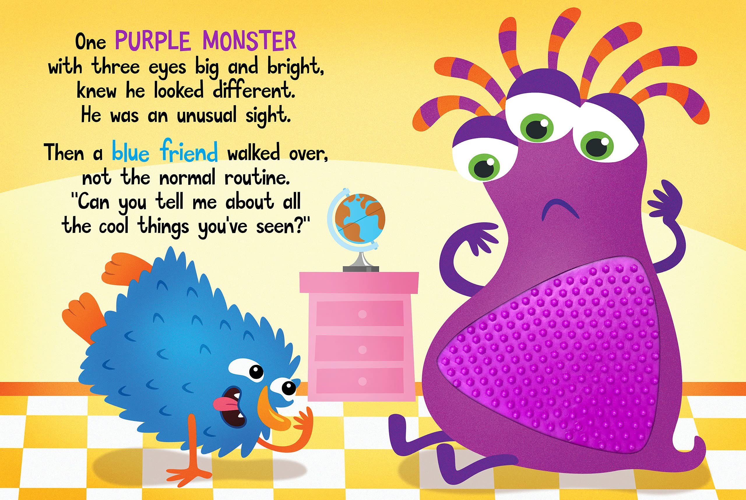 Kindness Monster - Soft Silicone Touch and Feel Sensory Board Book for Babies & Toddlers - Interactive Learning Toy for Early Childhood Development - Perfect for Bedtime Stories & Sensory Play