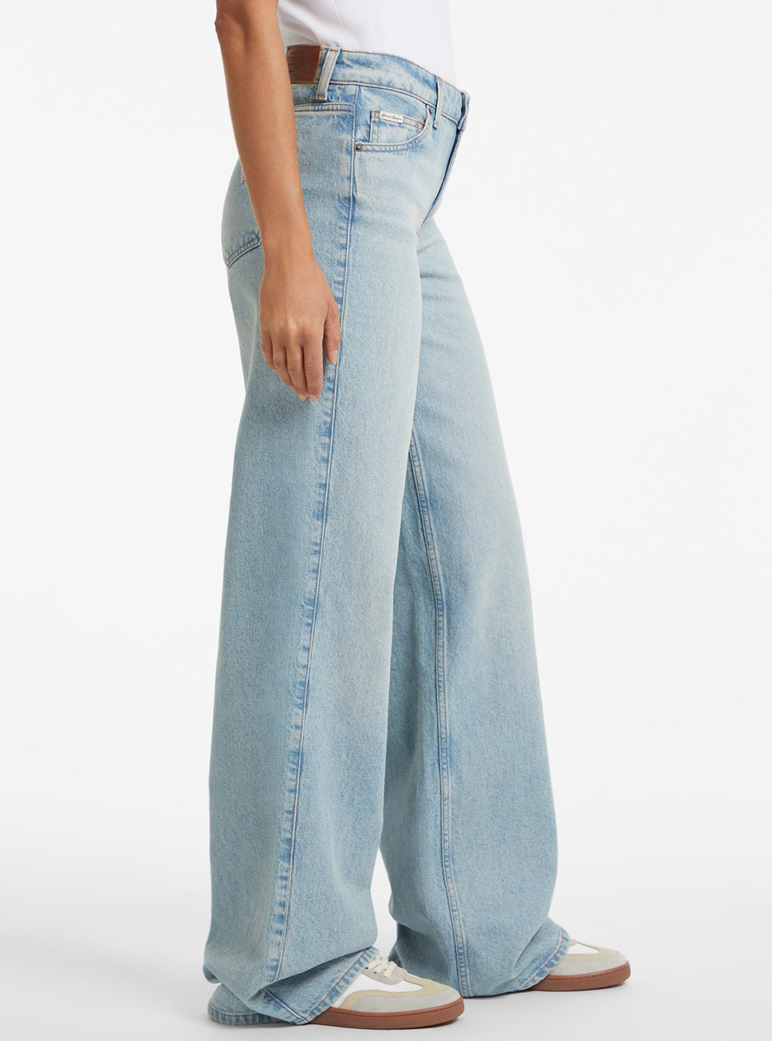 Guess G11 Women's Wide Leg Jeans - High Waist Stretch Denim Pants for Casual & Office Wear | Trendy Comfortable Jeans for Everyday Style