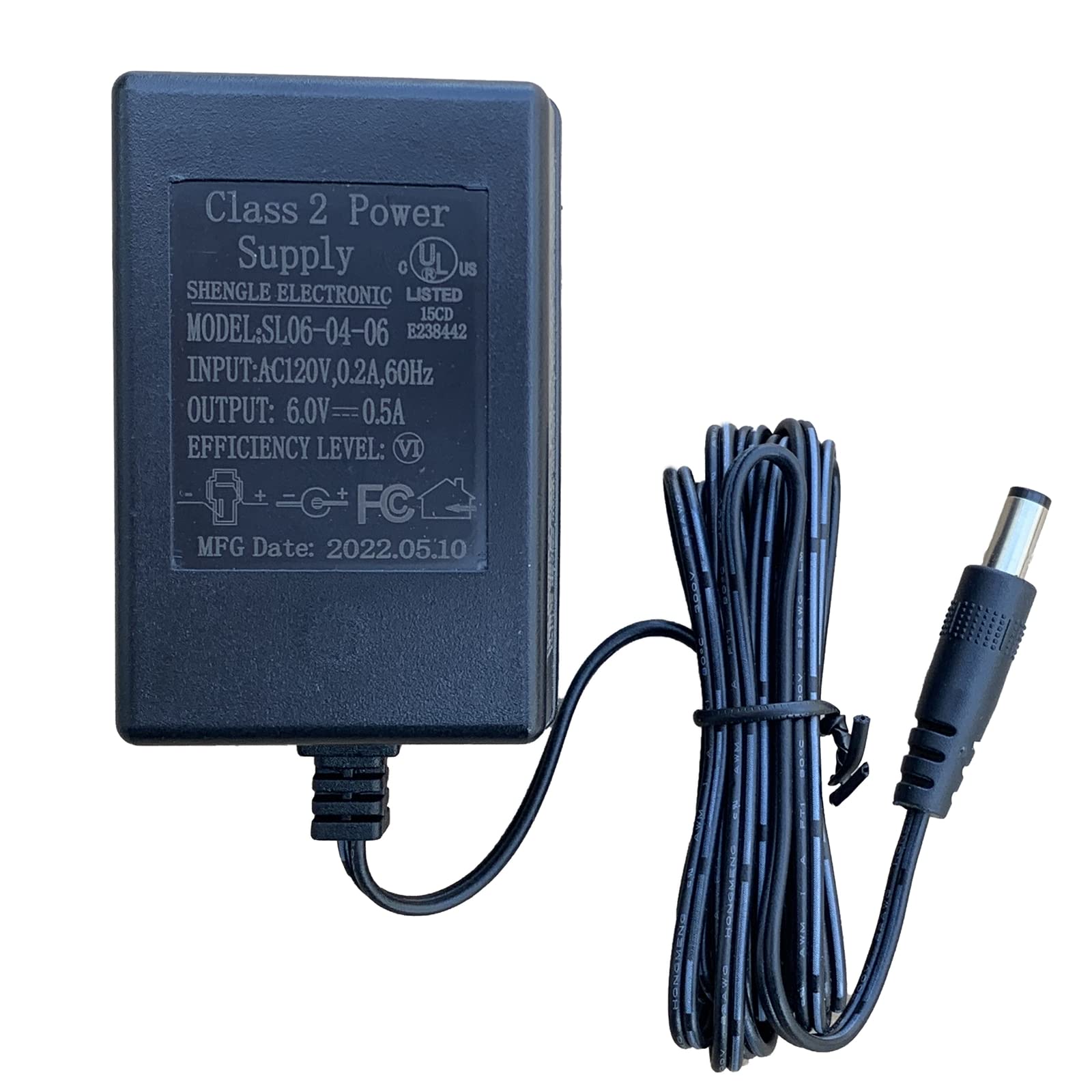 6V 0.5A Ride On Car Battery Charger - 6 Volt Power Adapter for Kids Electric Toy Vehicles (Model SL06-04-06) | Perfect for Charging Ride-On Toys, Power Wheels, and Children's Electric Cars