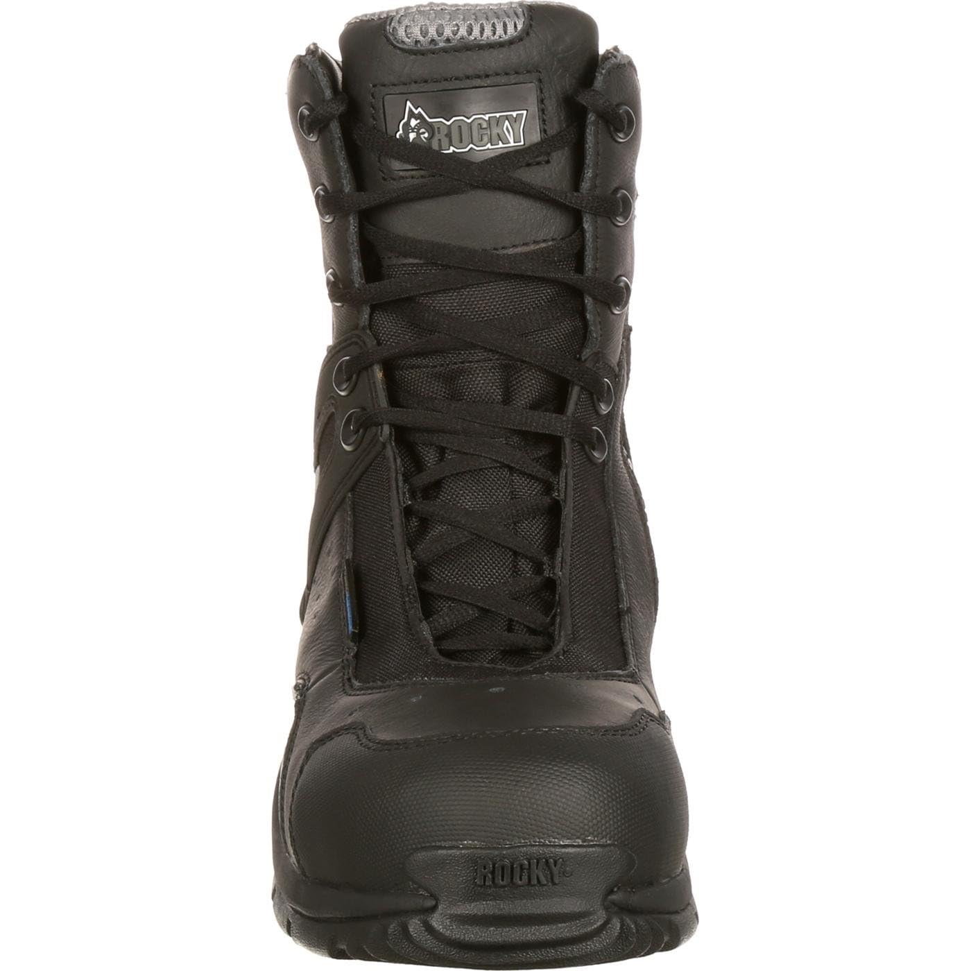 ROCKY 1st Med Carbon Fiber Toe Puncture-Resistant Side-Zip Waterproof Tactical Boots for Law Enforcement & Public Service - Ideal for Police, Security & Construction Work