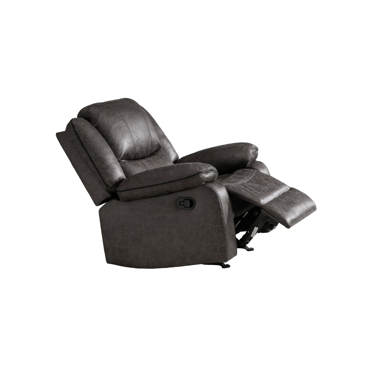 Everett Rocker Recliner Chair - Comfortable Leather Rocking Recliner with Padded Seat & Backrest - Perfect for Living Room, Nursery, or Bedroom Relaxation