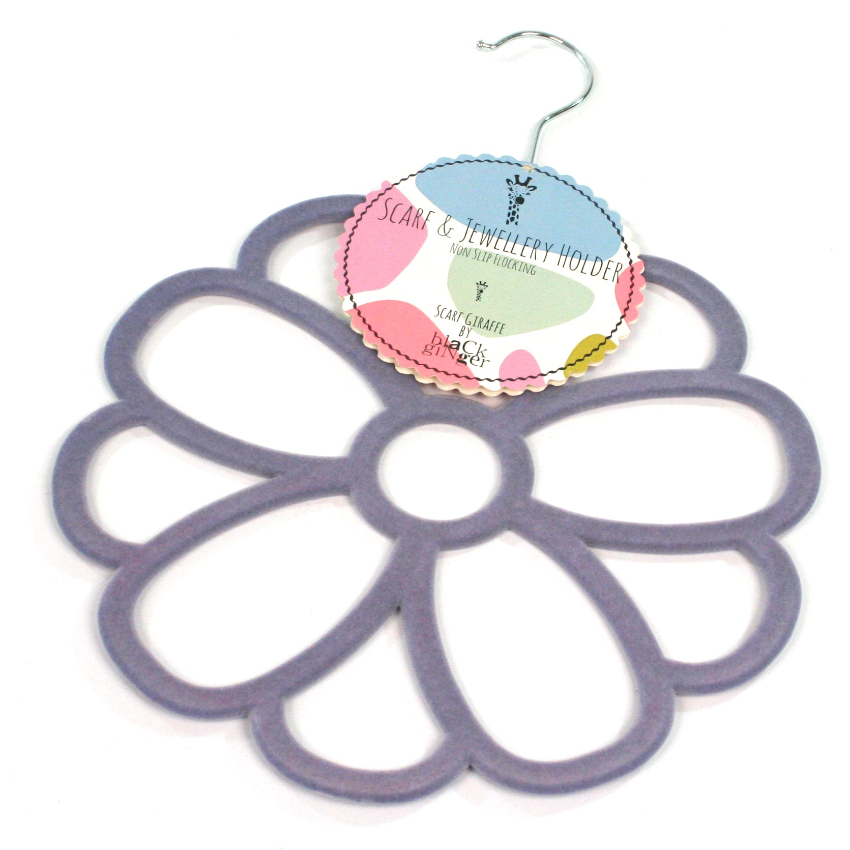 Floral Scarf Hanger - Elegant Wall-Mounted Organizer for Scarves, Shawls & Accessories - Perfect for Bedroom, Closet & Entryway Decor