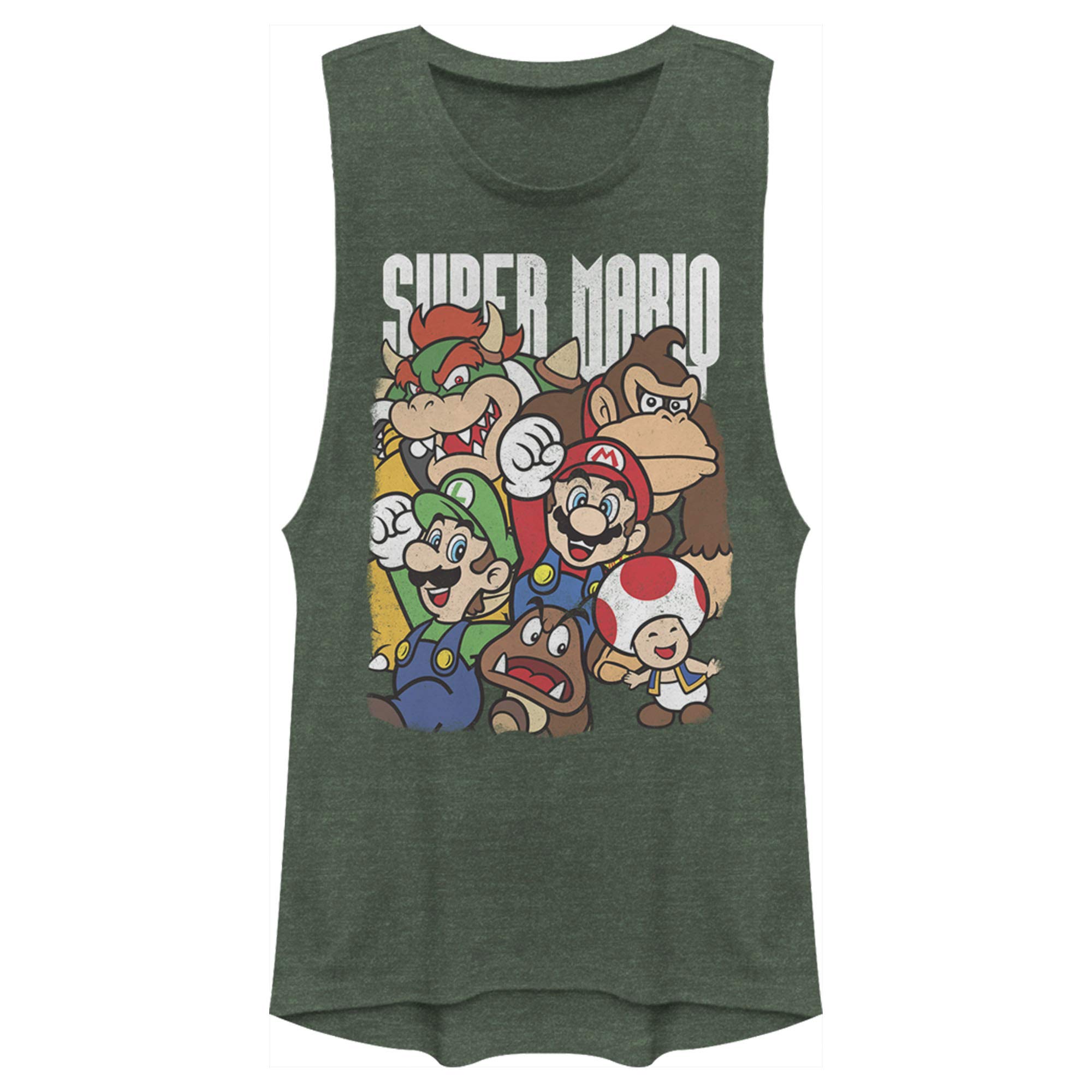 Nintendo Super Grouper Women's Muscle Tank Top - Breathable & Comfortable Casual Gaming Tee for Women - Perfect for Cosplay, Gaming Events & Everyday Wear