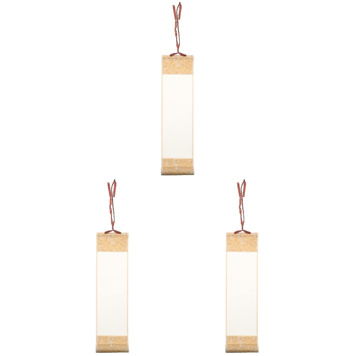 Ciieeo 3-Piece Blank Hanging Scroll Set - Premium Xuan Paper for Chinese Calligraphy & Painting | Traditional Rice Paper Scrolls for Wall Decor, Gift Giving & Art Displays