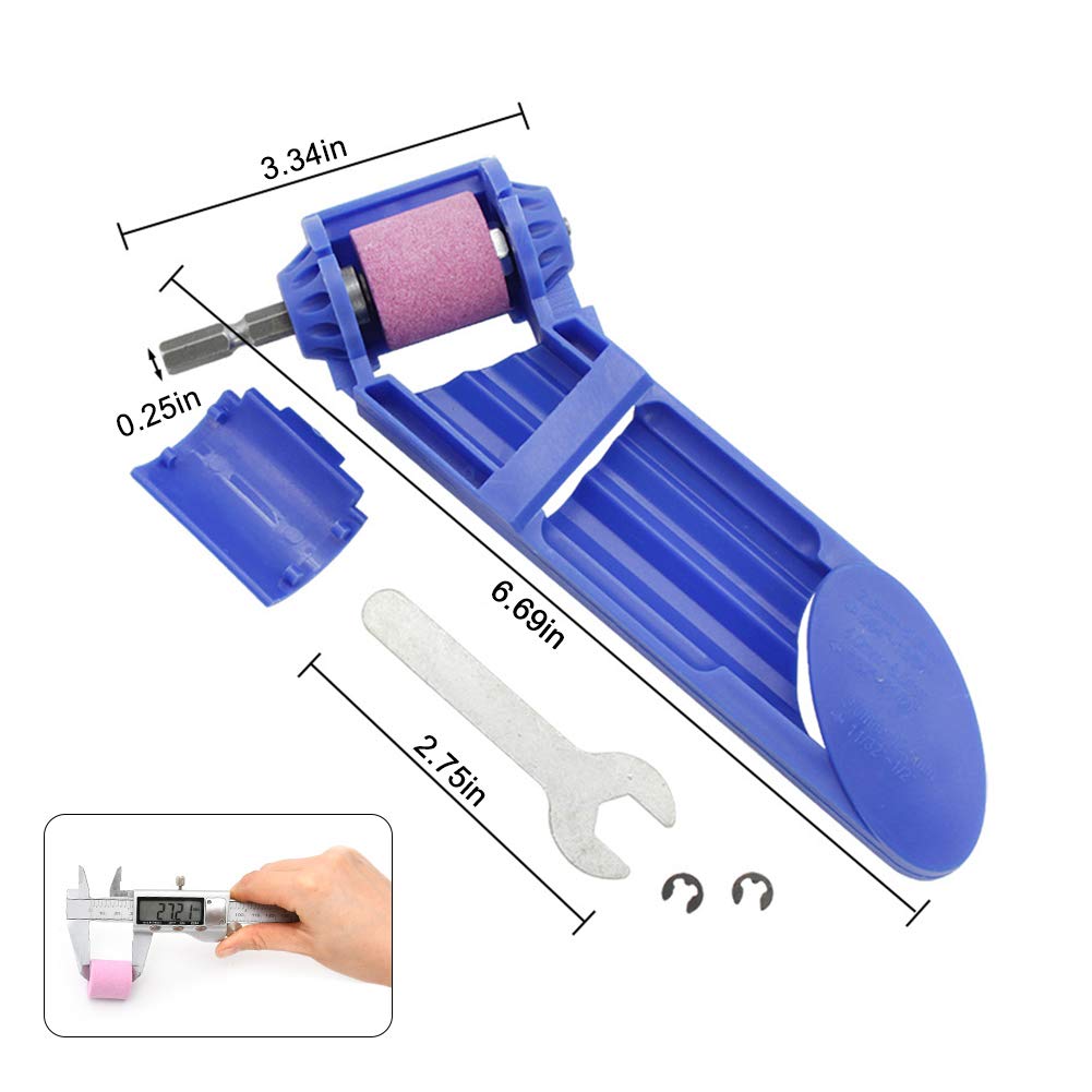 Diamond Drill Bit Sharpener Tool - 2pcs Portable Hand Drill Sharpener for Grinding & Polishing (Blue & Orange) - Perfect for DIY Projects, Metalworking & Woodworking