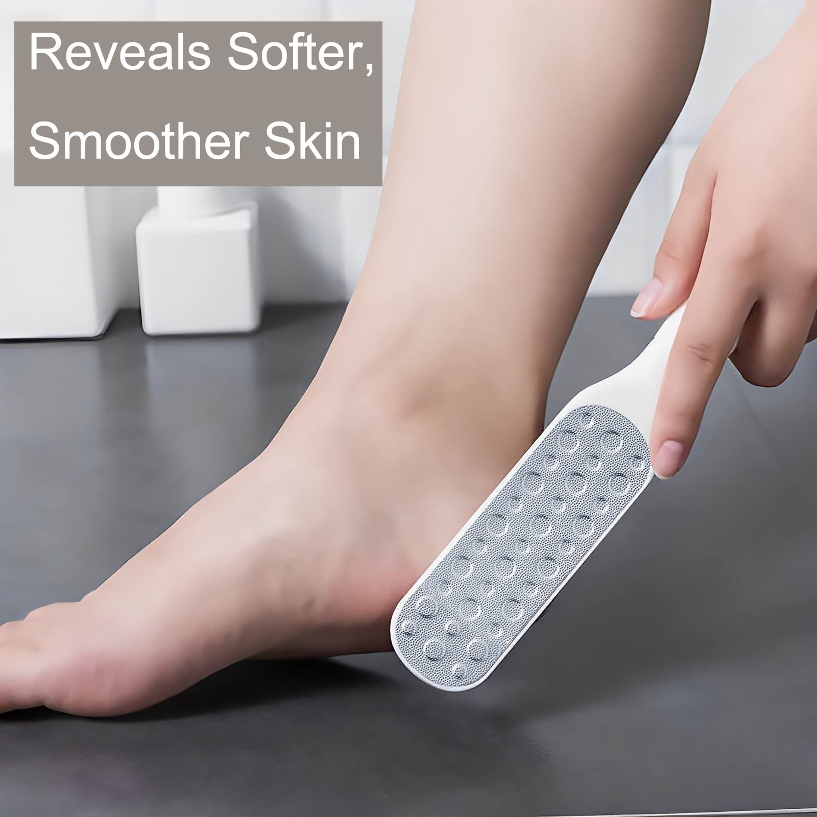 2 Pack Double Sided Callus Remover & Foot File - Multidirectional Heel Scraper for Cracked Skin & Hard Corns Removal - Pedicure Tool for Smooth Soft Feet (Perfect for Home Spa & Professional Salon Use)