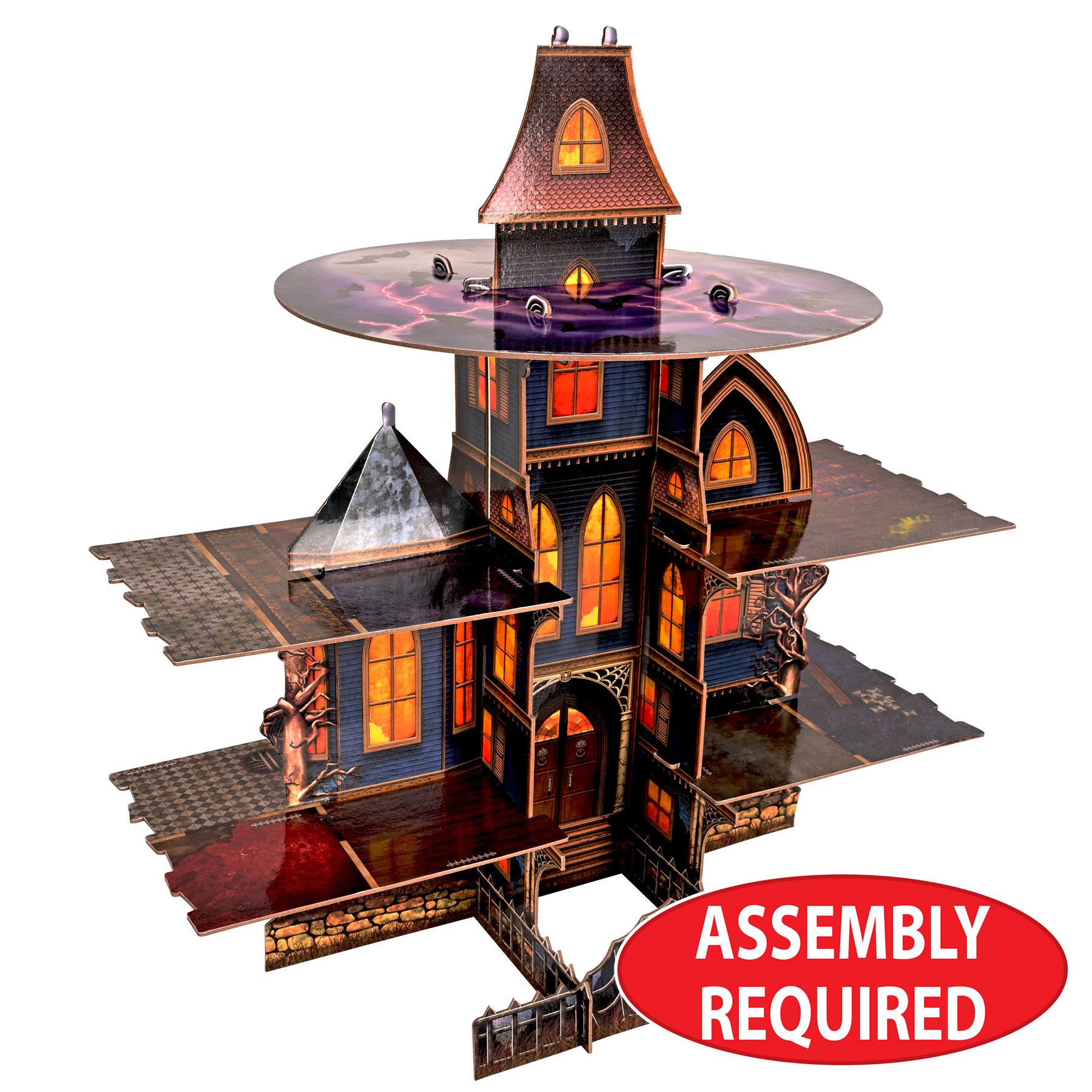 12 Pack Halloween Haunted House Cupcake Stand - Spooky Party Dessert Display for Halloween Decorations, Birthday Parties & Themed Events