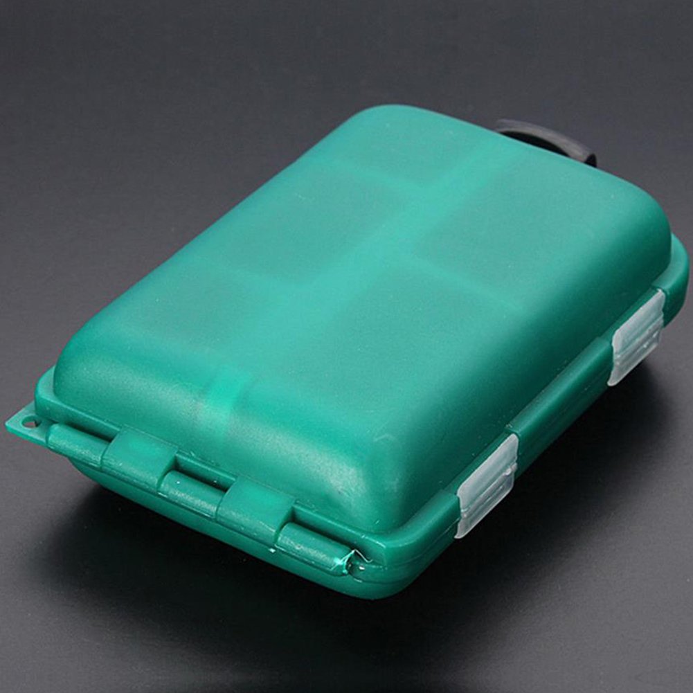 Waterproof Fishing Tackle Box Organizer - 10-Compartment Plastic Storage Case for Hooks, Lures & Baits - Portable Hard Utility Box for Outdoor Fishing & Camping Gear Organization