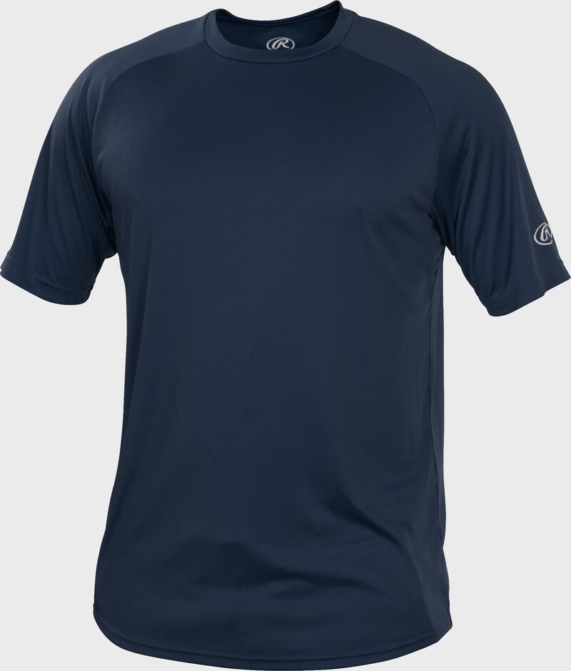 Rawlings Youth Tech Short Sleeve Baseball Shirt - Moisture Wicking Performance Tee for Kids' Sports & Training
