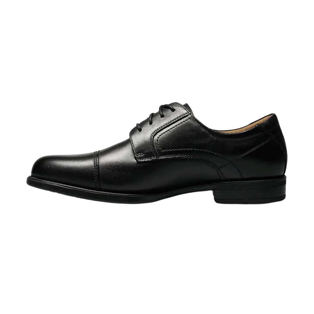 Florsheim Midtown Cap Toe Oxford Dress Shoes for Men - Black, Medium & Wide Width - Perfect for Business, Office & Formal Occasions