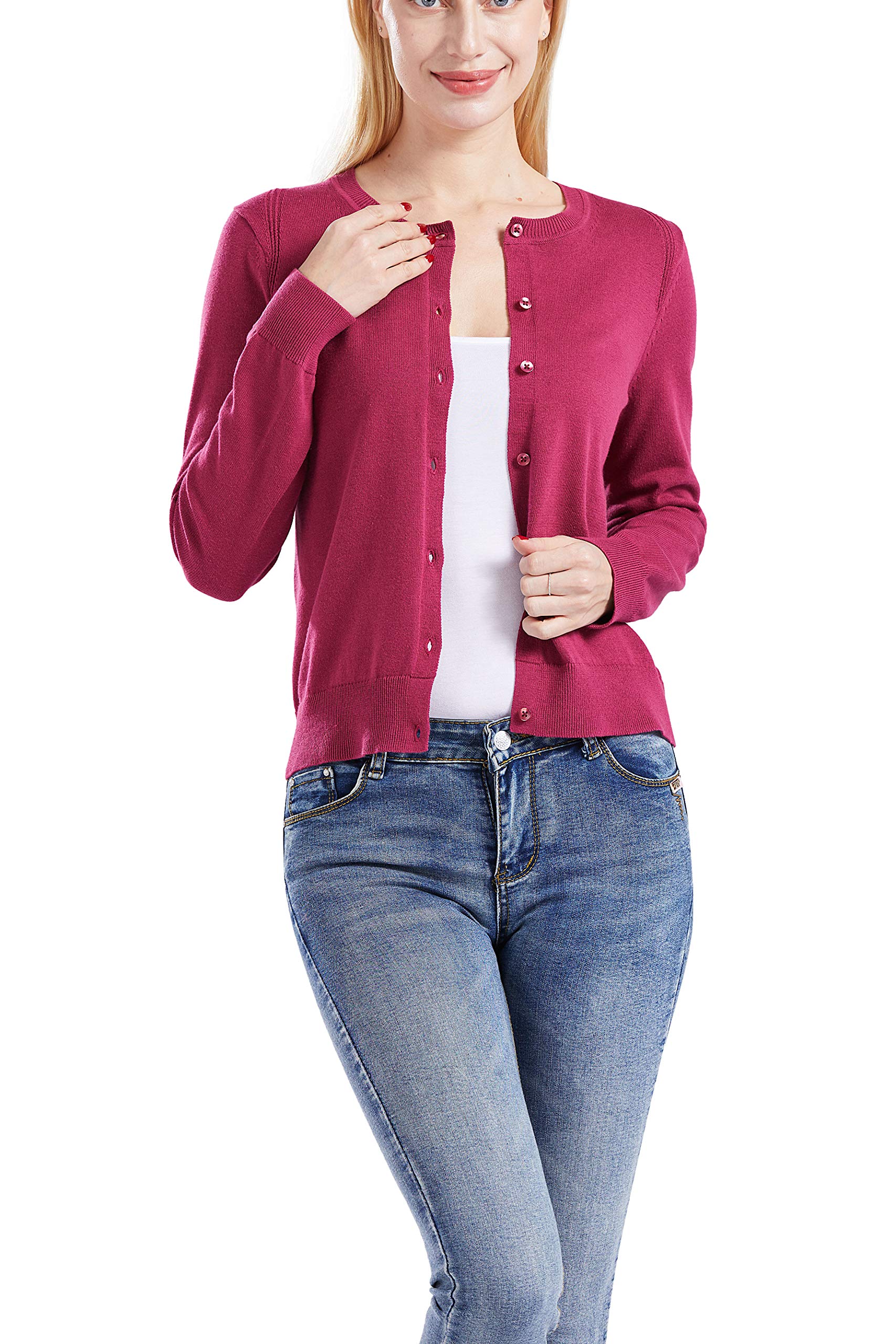 Gilboa Women's 100% Cotton Cardigan Sweater - Soft & Comfortable Open Front Knit Sweater for Casual Wear, Office & Fall Layering
