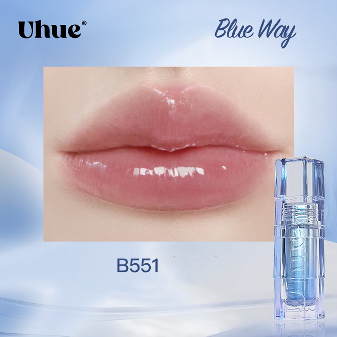 Uhue Sweet Cool Black Pink & Blue Glossy Lip Lacquer - Long Lasting High Shine Lip Gloss for Women, Perfect for Parties, Date Night & Everyday Wear