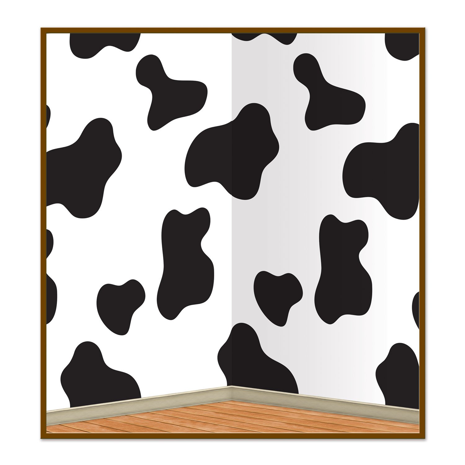 Beistle Cow Print Party Supplies - 4ft x 30ft Printed Plastic Backdrop (Pack of 6) | Farm Theme Birthday Decorations, Western Party Decor, Baby Shower Background
