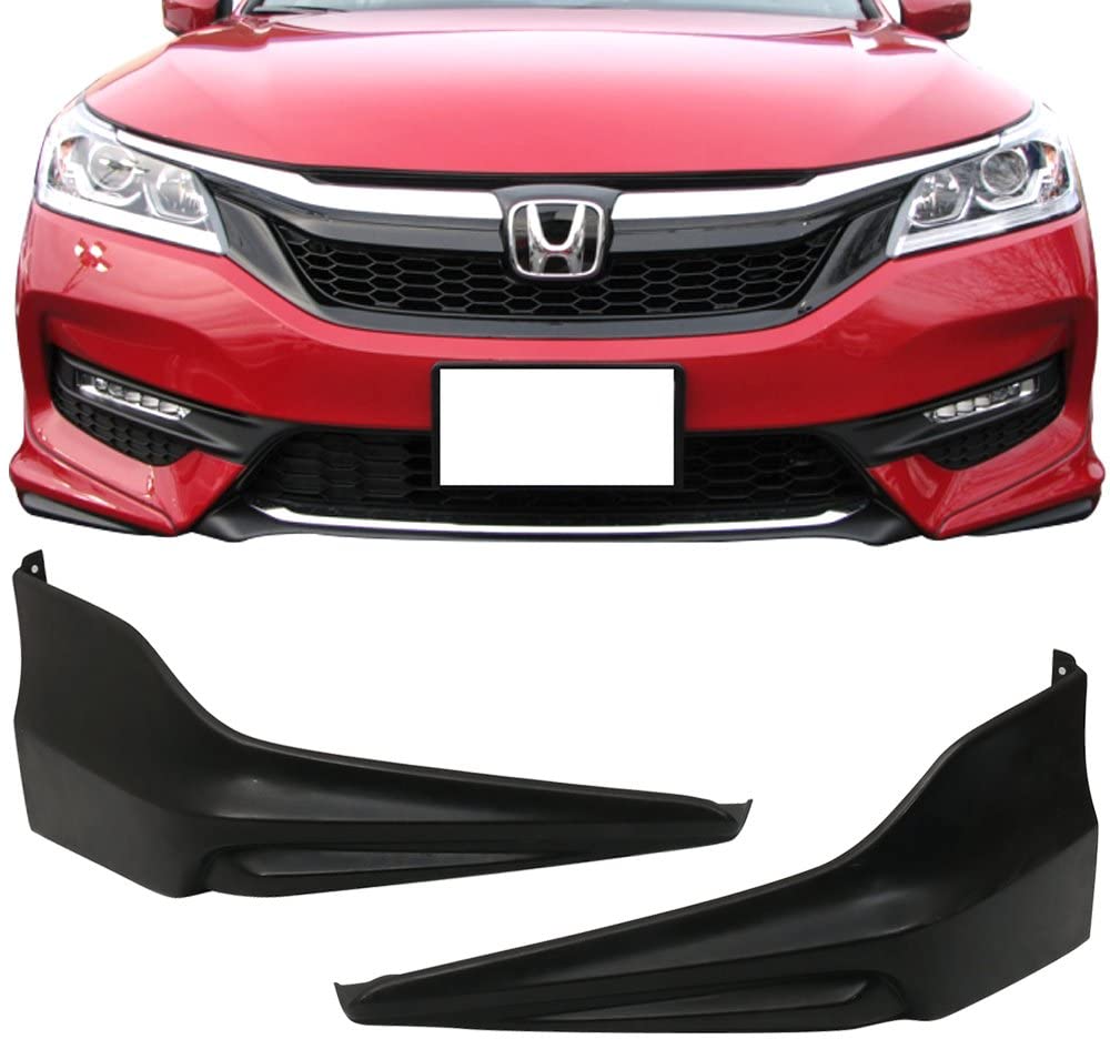 2016-2017 Honda Accord Sedan 4-Door Front Lip Spoiler - 2PC PU HFP Style Body Kit - Enhance Your Car's Aerodynamics & Sporty Look for Street Racing & Car Shows