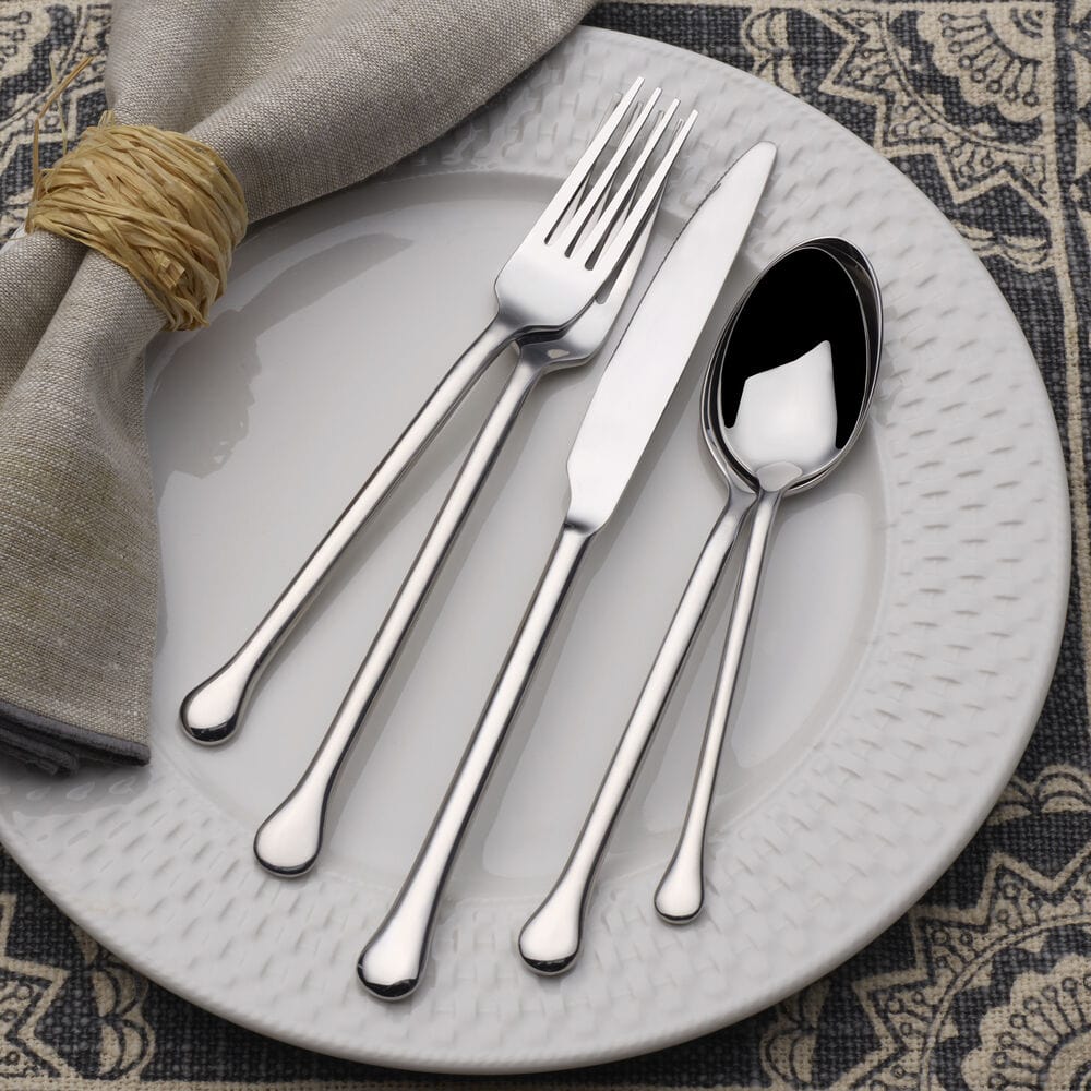 Geneva Forged 20-Piece Stainless Steel Flatware Set - Service for 4 - Elegant Dinnerware for Formal Dining, Wedding Gifts & Home Entertaining
