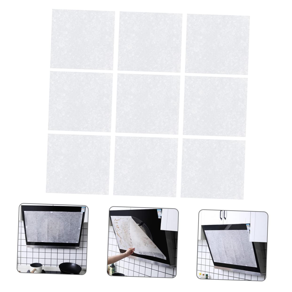 Lurrose 36-Pack Range Hood Filters - Oil Proof Non-Woven Fabric Kitchen Grease Filters, No-Clean White Cooking Paper for Stove & Range Hood Protection (Perfect for Home Kitchens & Restaurant Use)