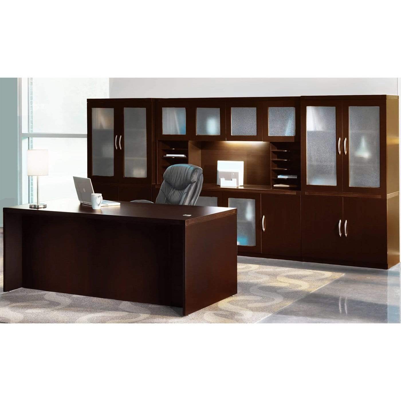 Safco Mayline Aberdeen Office Desk Set [AT35] - Modern Workstation for Home & Office - Perfect for Professionals, Students & Remote Workers