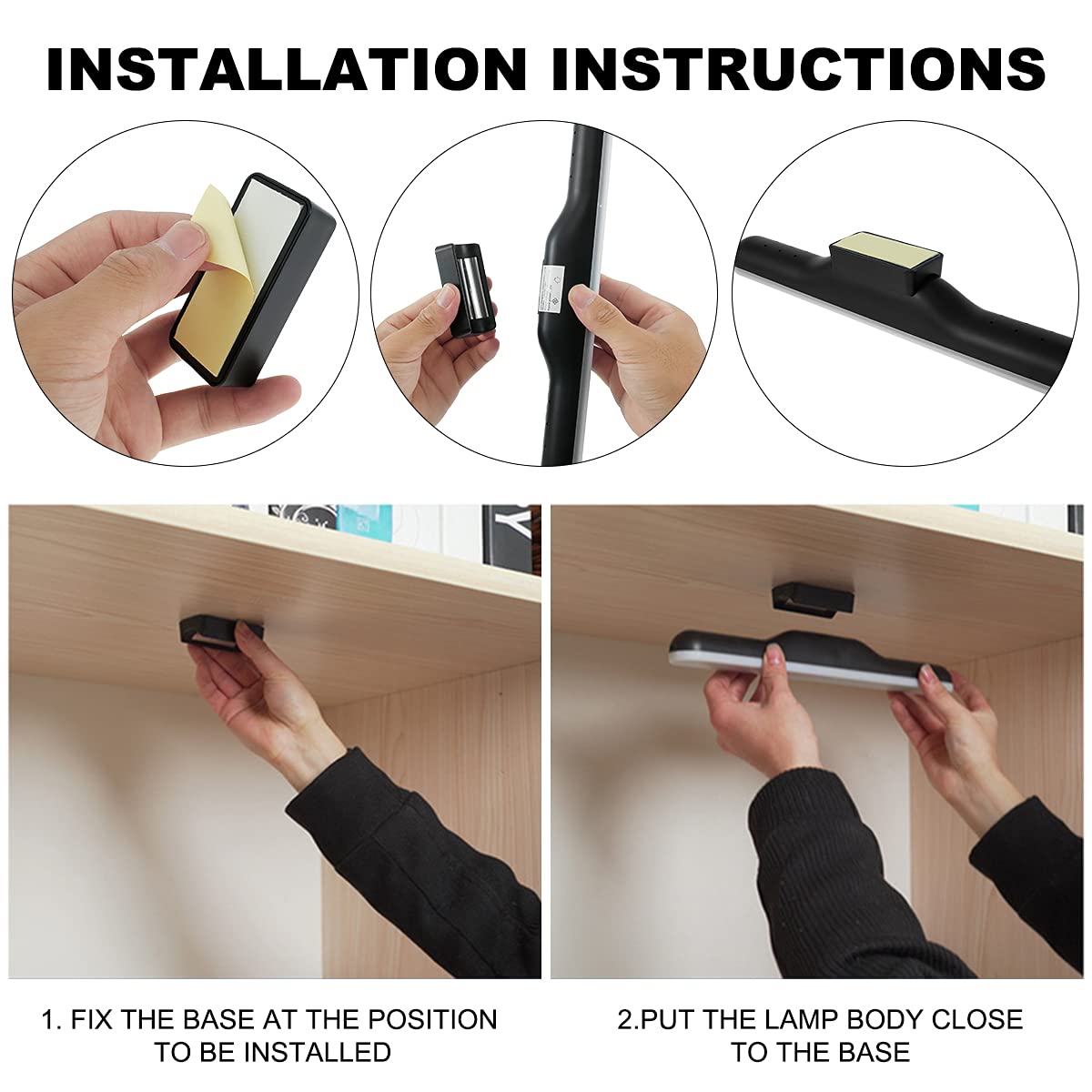 Dimmable LED Reading Light Bar - USB Rechargeable Wall Mounted Lamp with 3 Color Temperatures & 2300mAh Battery - Perfect for Bunk Beds, Study Rooms, and Nighttime Reading - Magnetic Mount Touch Control Stick Light