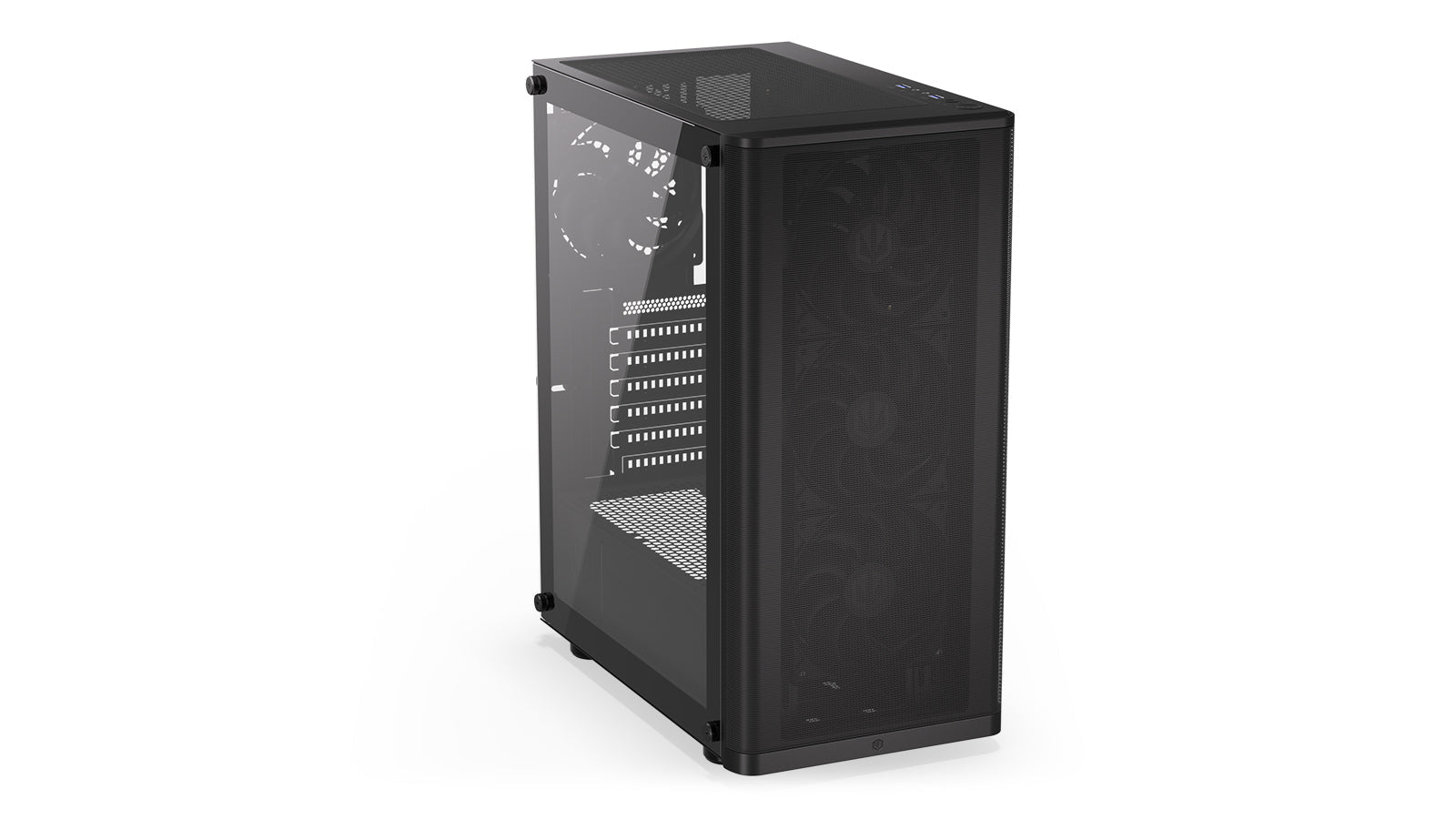 Endorfy Ventum 200 Air ATX Mid Tower PC Gaming Case - High Airflow, Tempered Glass Side Panel, RGB Lighting (EY2A002) - Perfect for Gaming Rigs & Workstation Builds