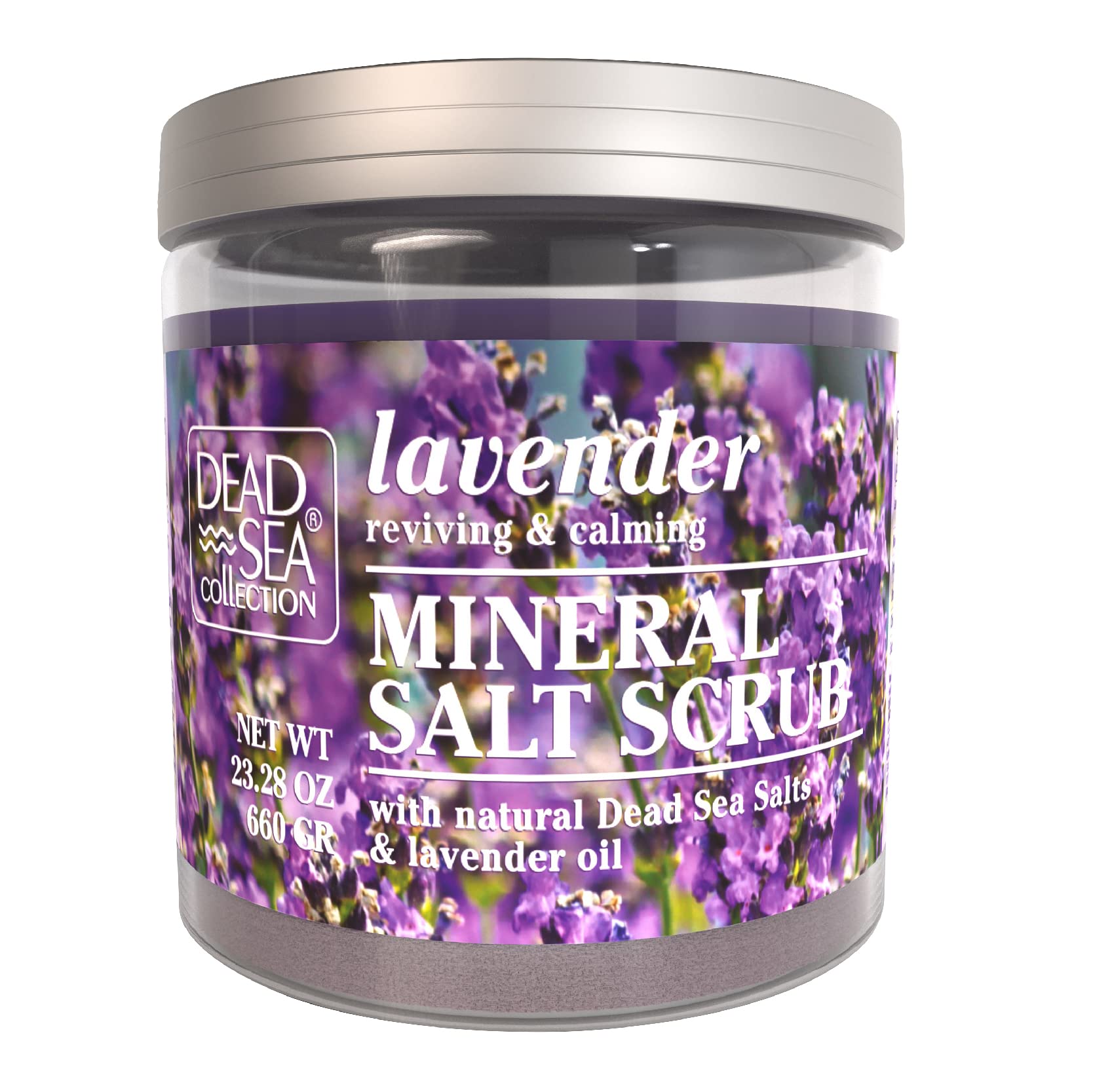 Dead Sea Salt Body Scrub Bundle - 2 Pack Large 23.28 OZ Lavender & Tea Tree - Exfoliating Scrub with Organic Essential Oils & Natural Minerals - Spa Treatment, Dry Skin Relief, At-Home Relaxation