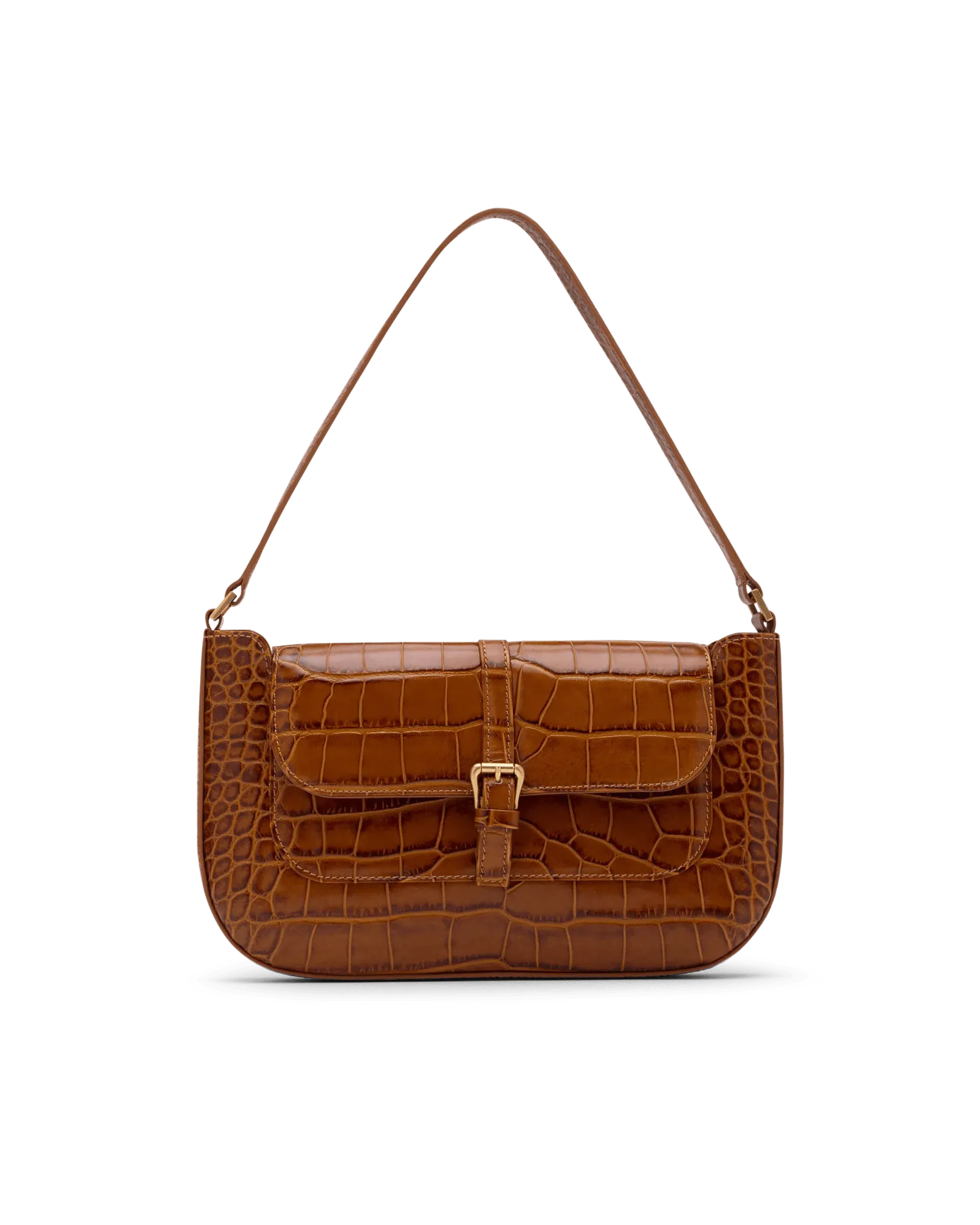 Miranda Croc Effect Shoulder Bag - Fashionable Vegan Leather Purse for Women, Trendy Crossbody Handbag for Daily Use, Work, and Evening Out