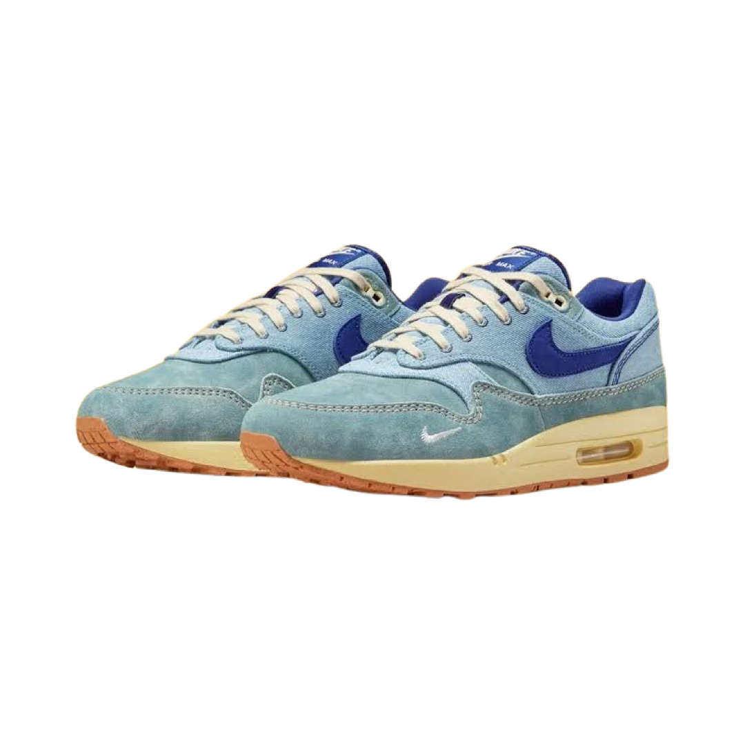 Nike Air Max 1 Premium Sneakers - Dirty Denim & Mineral Slate Colorway | Men's Casual Running Shoes for Gym, Workout & Streetwear Fashion