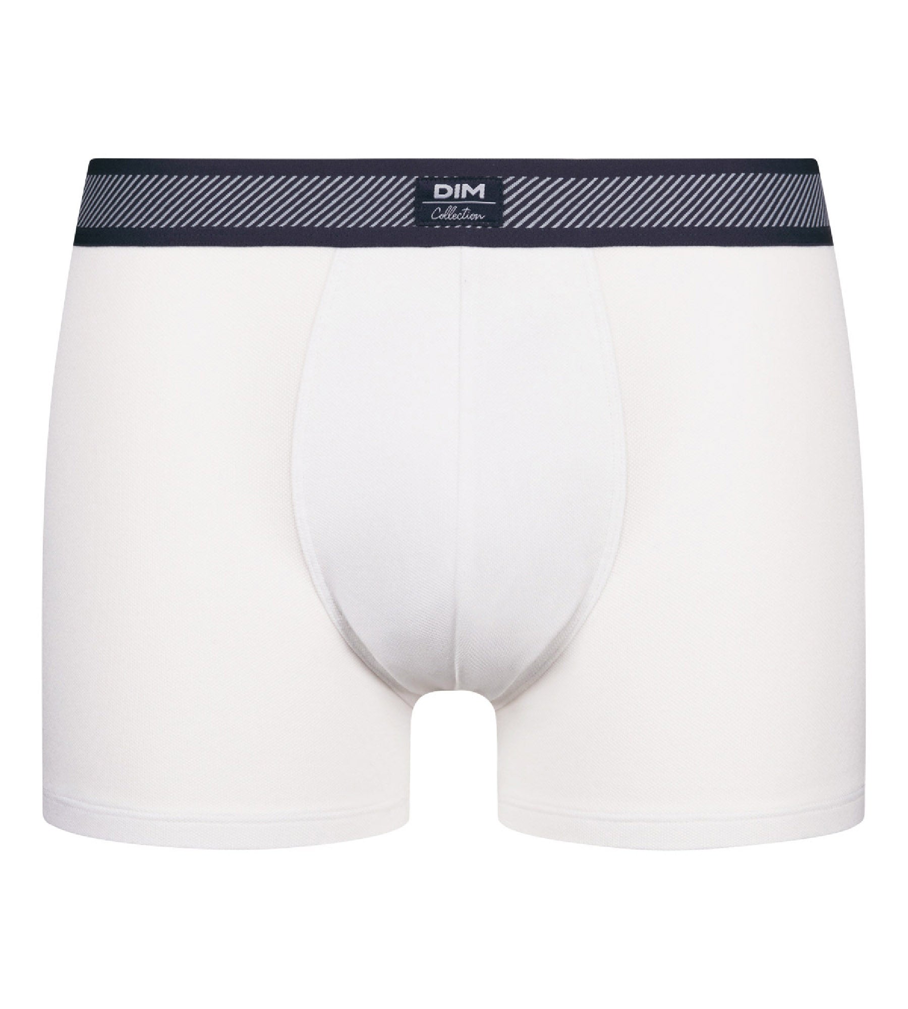 Men's Modal Cotton Boxer Briefs with Striped Waistband - White - Comfortable & Breathable Underwear for Everyday Wear, Gym & Travel