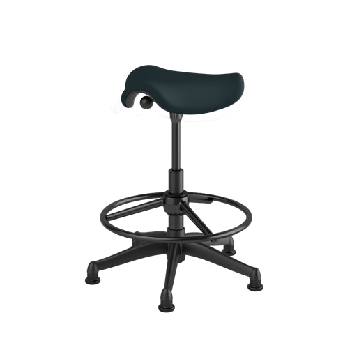 Pony Seat Stool with Graphite Frame - Kids Adjustable Step Stool for Bathroom, Kitchen & Playroom - Safe Non-Slip Toddler Standing Stool