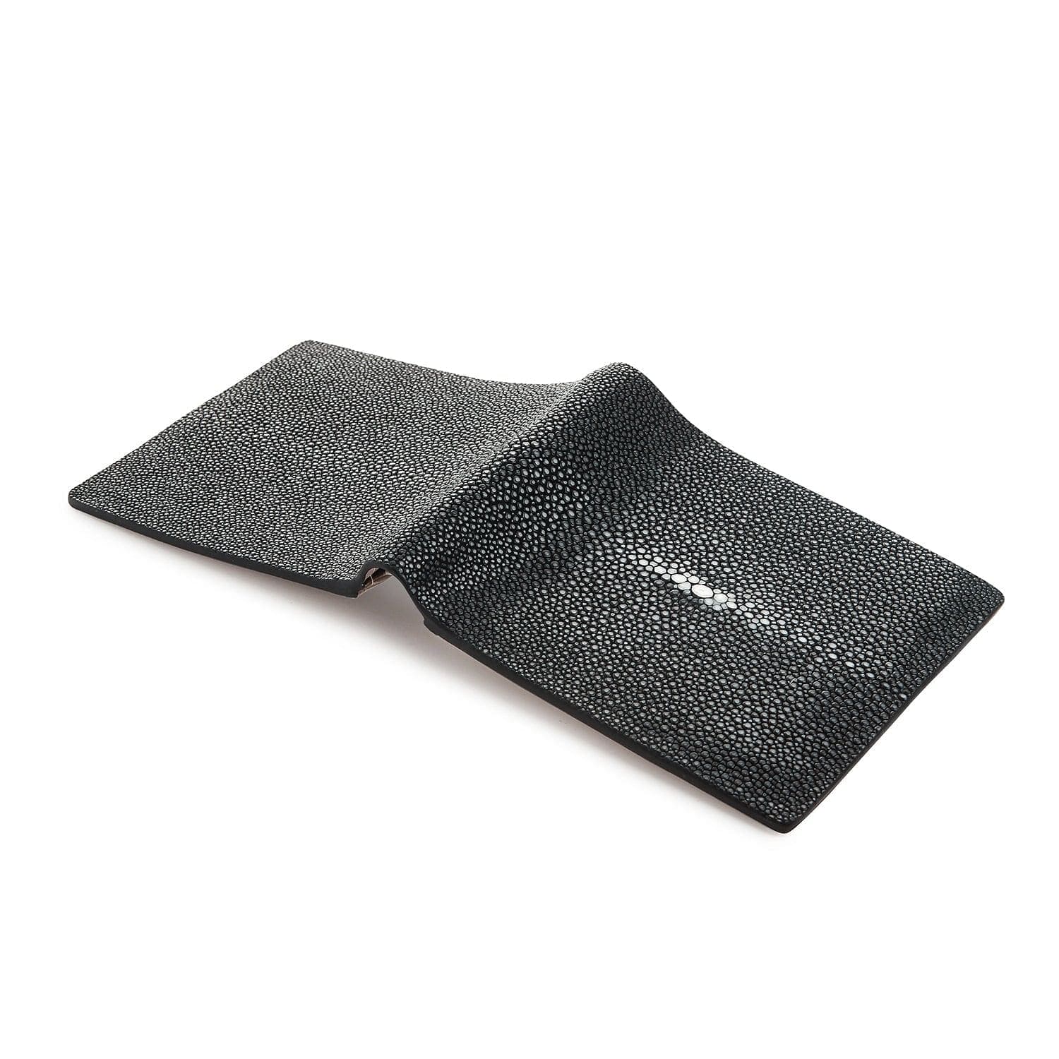 Premium Black Stingray Leather Wallet for Men - Slim RFID Blocking Bifold Wallet with Money Clip - Perfect for Everyday Carry, Travel & Business (Gift Box Included)