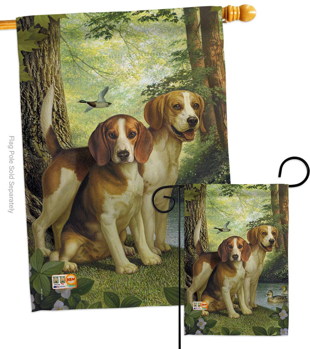Beagles & Duck Pet Decor Flags - 28