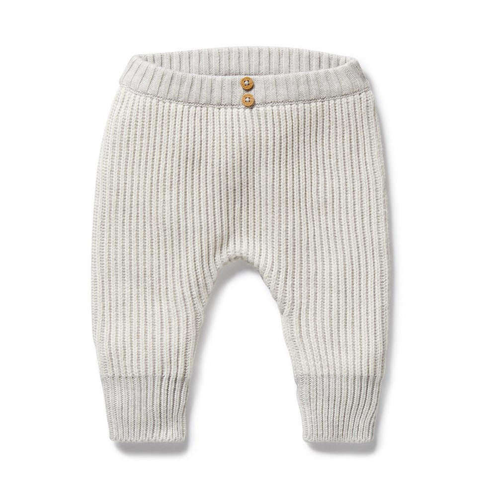 Organic Knitted Leggings - Grey Melange & Oatmeal Colors | Soft, Stretchy & Comfortable for Yoga, Workouts & Lounge Wear