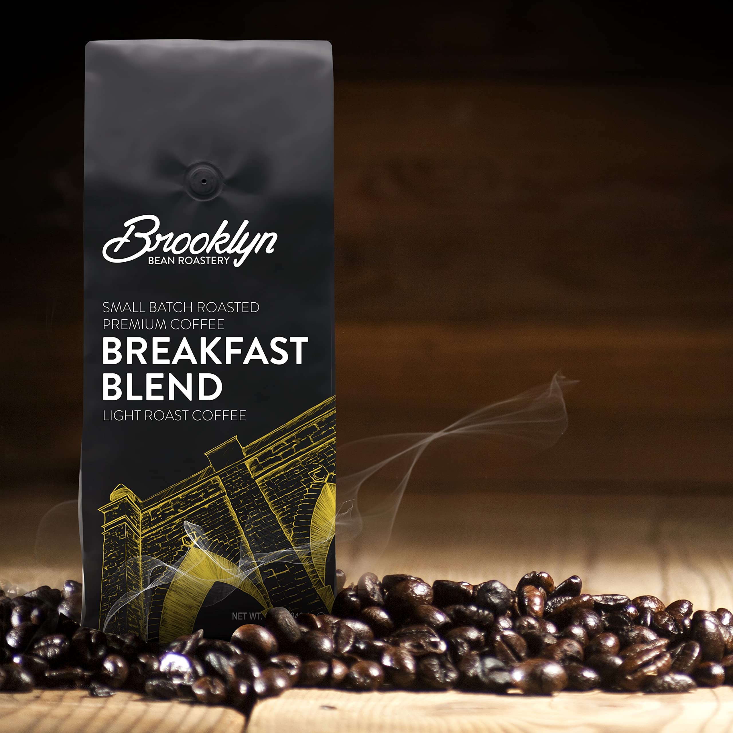 Brooklyn Beans Ground Coffee Variety Pack - Light, Medium, Dark Roast & Flavored Coffee (12oz Bags, 6-Pack) - Perfect for Home Brewing, Office Use & Gifts