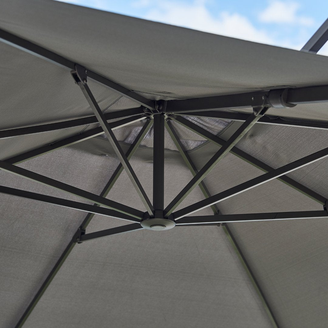 Hyde Luxe Tilt Patio Umbrella with Heavy Duty Base - Perfect for Poolside, Backyard, and Outdoor Dining Areas