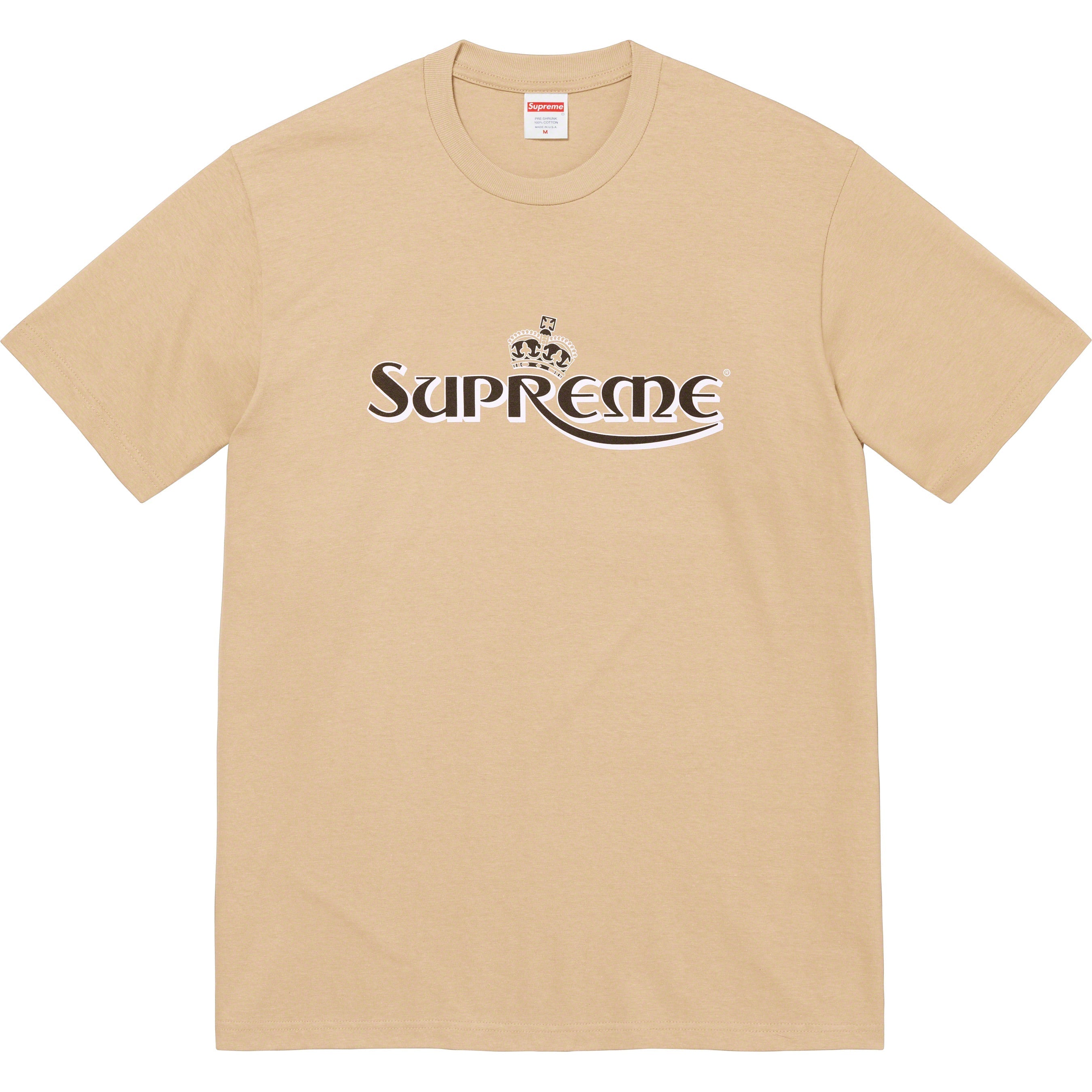 Supreme Crown Graphic T-Shirt for Men - Soft Cotton Tee in Khaki - Streetwear Fashion for Casual Wear & Urban Style