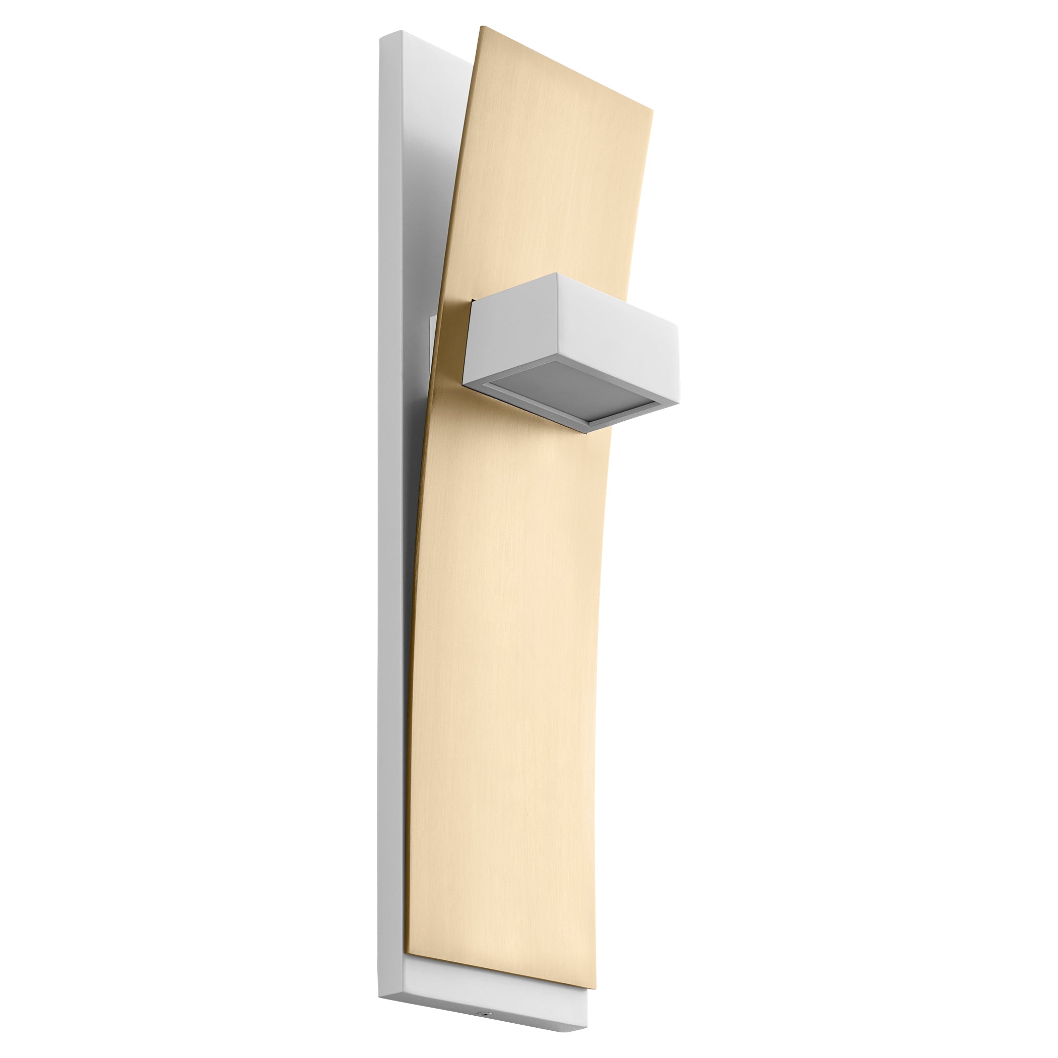 Dario 3 400 640 Wall Sconce in White with Aged Brass Finish - Perfect for Bedroom, Living Room, and Hallway Lighting