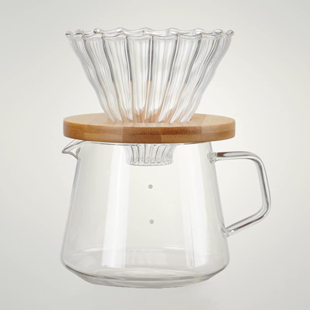 Premium Pour Over Coffee Maker with Slow Drip Filter - 600ml Heat-Resistant Glass Carafe for Perfect Brewing - Ideal for Home, Office & Party Coffee Lovers - Enjoy Specialty Coffee Anytime, Anywhere