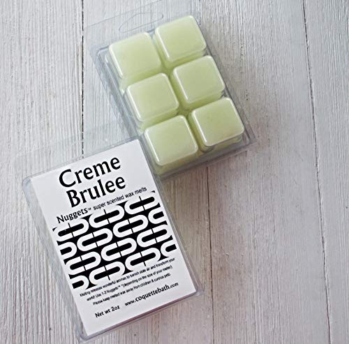 Premium Creme Brulee Wax Melts - Strong Sweet Vanilla Dessert Scent with Caramelized Vanilla Fragrance (2-Pack) | Perfect for Home Aromatherapy, Relaxation & Gift Giving