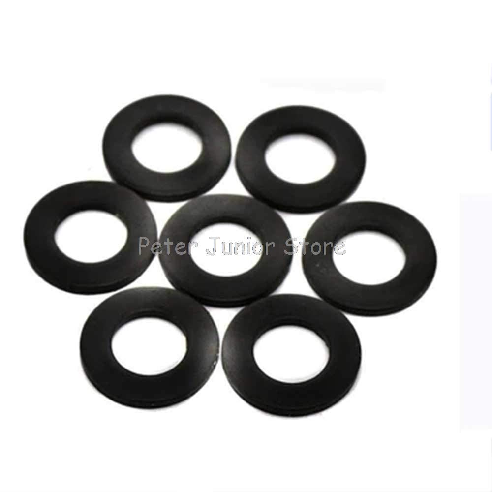Ochoos 100Pcs Carbon Steel Flat Washers - M2 M2.5 M3 M4 M5 M6 M8 Machine Washers - Black Plain Furniture Gaskets - GMN Standard (250Pcs Mixed Inner Diameter) - Perfect for DIY Projects, Furniture Assembly & Mechanical Repairs