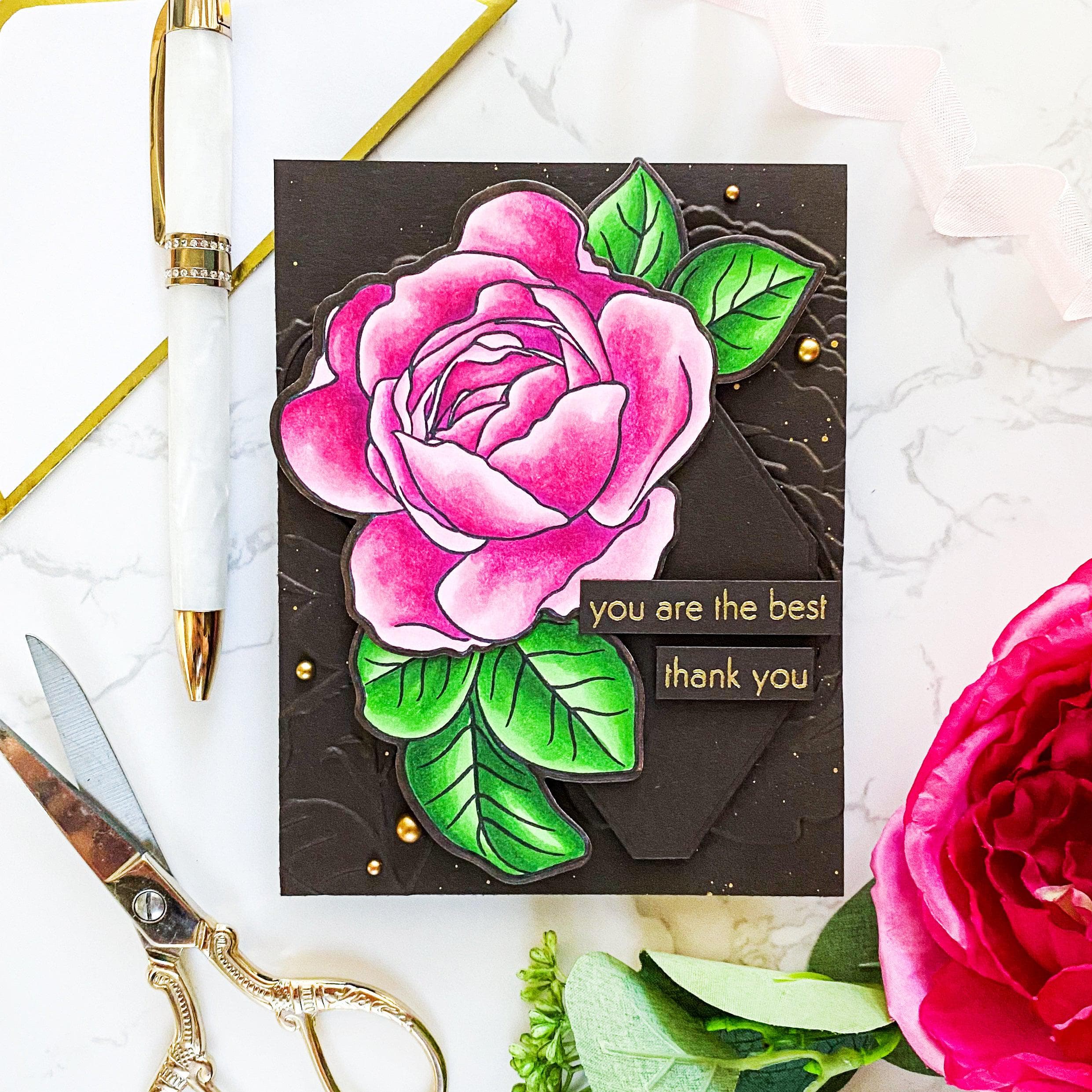 Ambridge Rose Die Set - High-Quality Metal Cutting Dies for Scrapbooking, Card Making & DIY Crafts | Perfect for Home Decor, Greeting Cards & Paper Projects