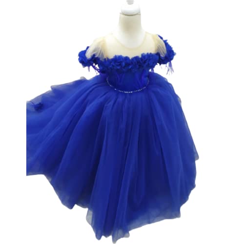 Royal Blue Baby Gown & Mommy and Me Dresses – Elegant Sleeveless Floral Tutu Outfit for Girls, Toddler Birthday & Holiday Fancy Dress, Wedding Guest Attire – Perfect for Special Occasions, Photo Shoots & Family Events