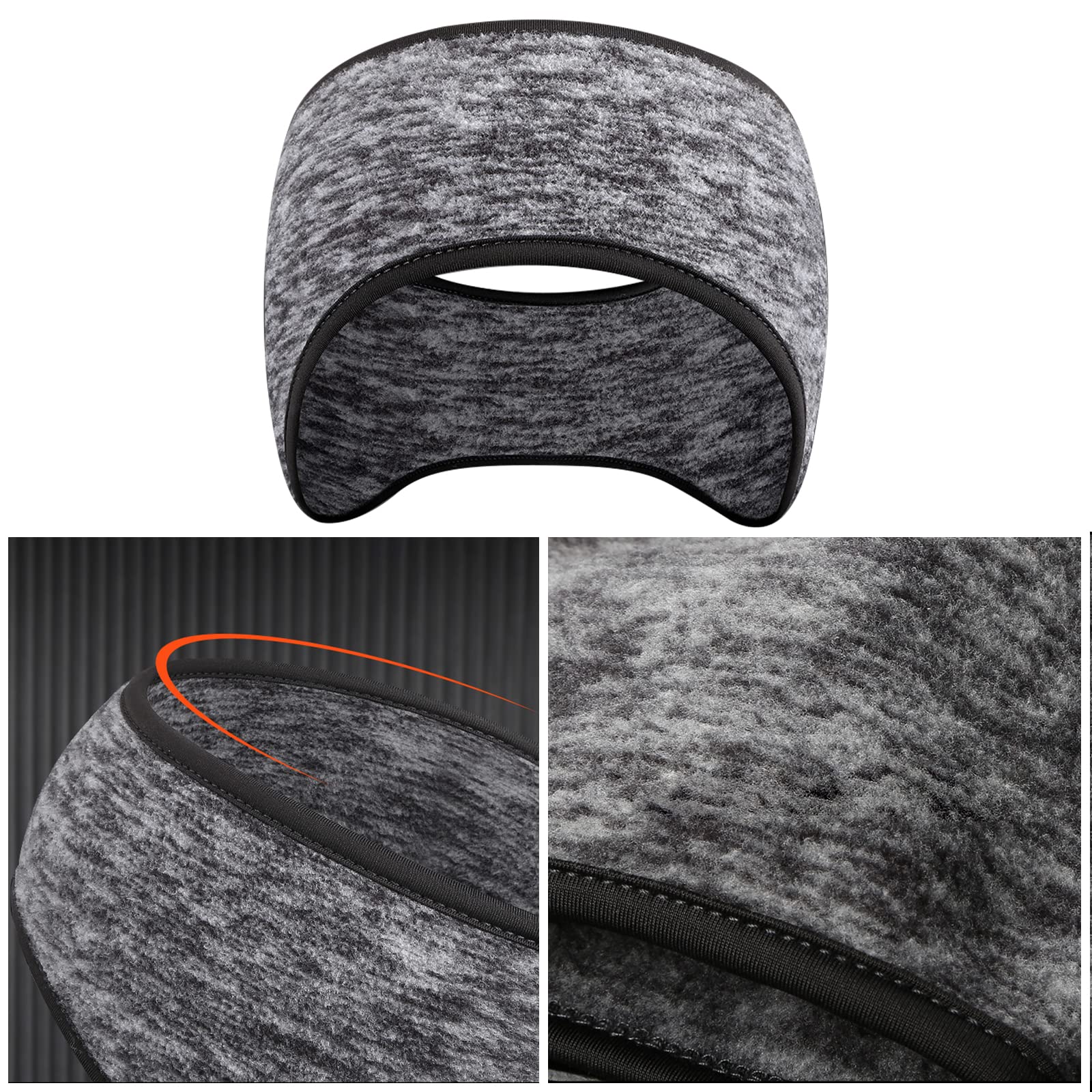 SAVITA 2 Pack Thermal Ear Warmers Headband - Stretchy Winter Earmuffs for Women, Men & Girls - Moisture Wicking Ski Headbands for Workout, Running & Cold Weather Activities