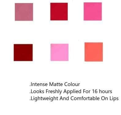 Groovs Ultra Smooth Matte Liquid Lipstick - 6ml (Pack of 6) | Long Lasting, Moisturizing Lip Cream for All-Day Wear - Perfect for Parties, Dates & Everyday Makeup Looks
