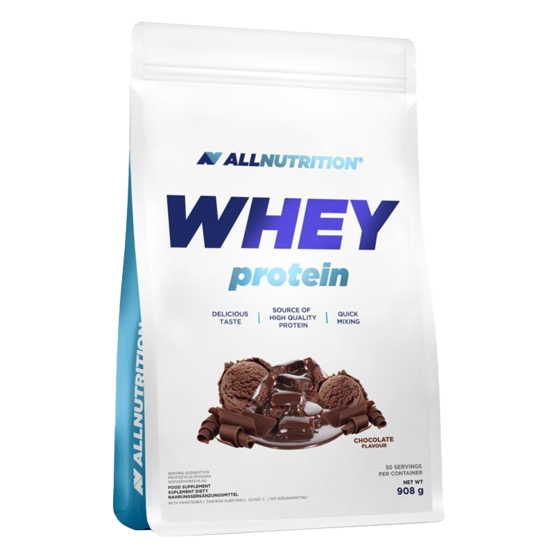 Allnutrition Whey Protein Isolate Powder - Chocolate Flavor, 908g (2 lbs) | High Protein, Low Carb, Keto-Friendly for Muscle Recovery & Post-Workout Shakes