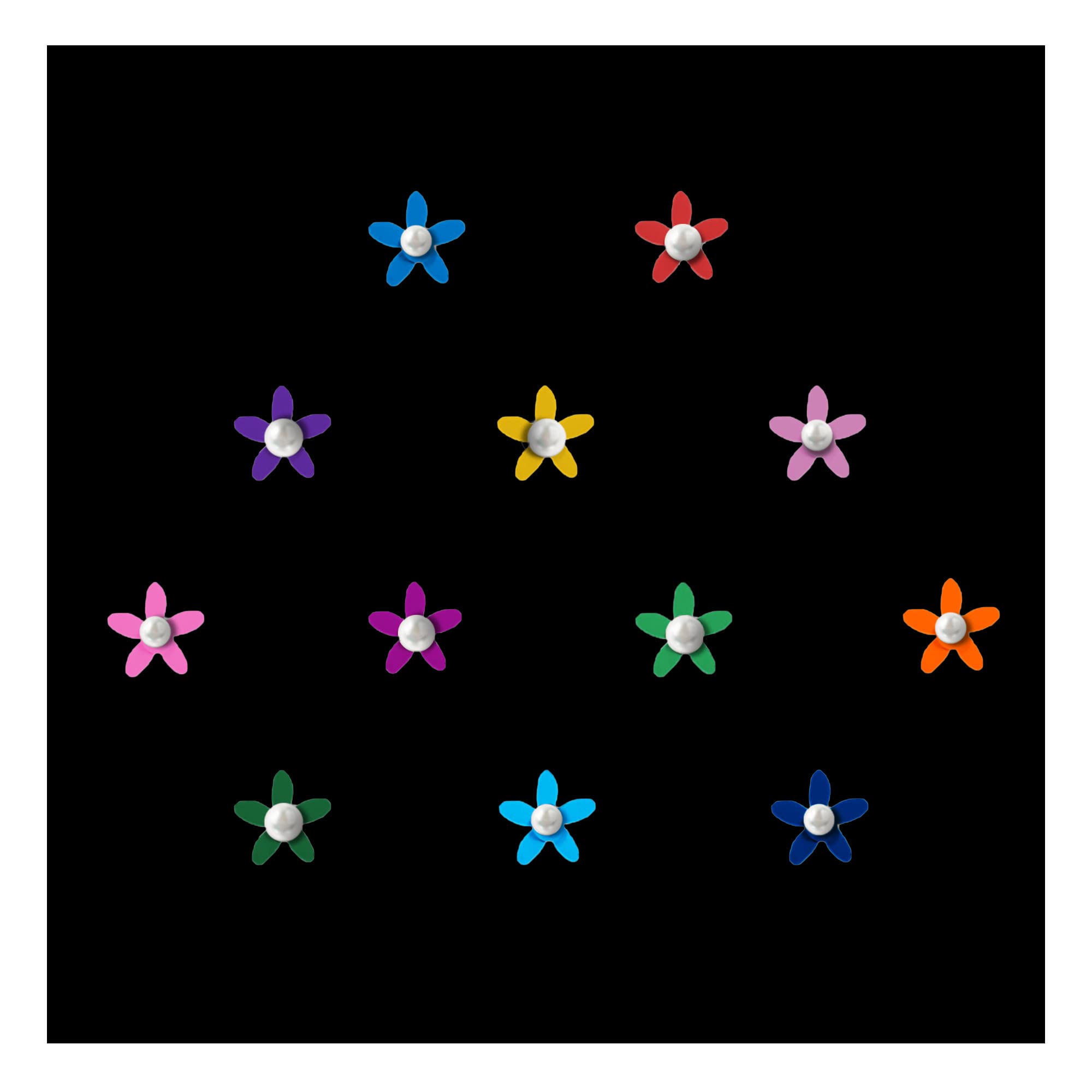 Comet Busters Cute Floral Baby Bindis for Girls - 6mm Kids Face Decoration Stickers (BB012) - Perfect for Birthday Parties, Festivals & Costume Events