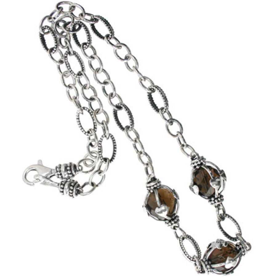 Bali Global Harmony Short Necklace - Handmade Sterling Silver Pendant with Natural Gemstones | Perfect for Boho Chic Style, Layering & Everyday Wear